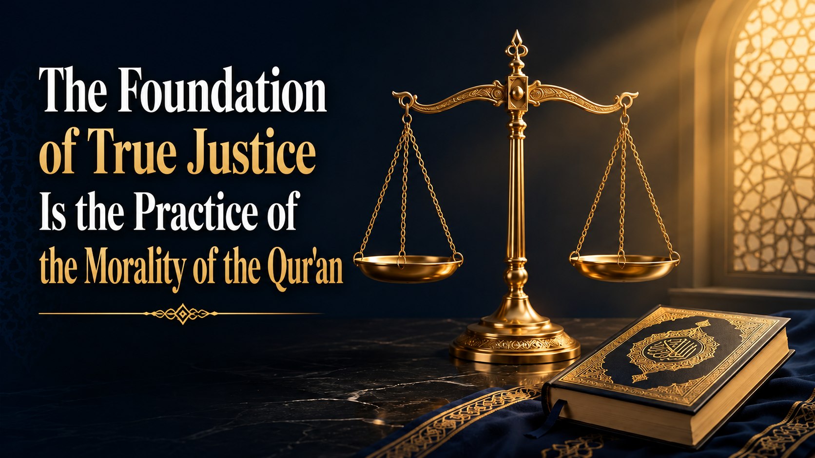 The Foundation of True Justice Is the Practice of the Morality of the Qur'an