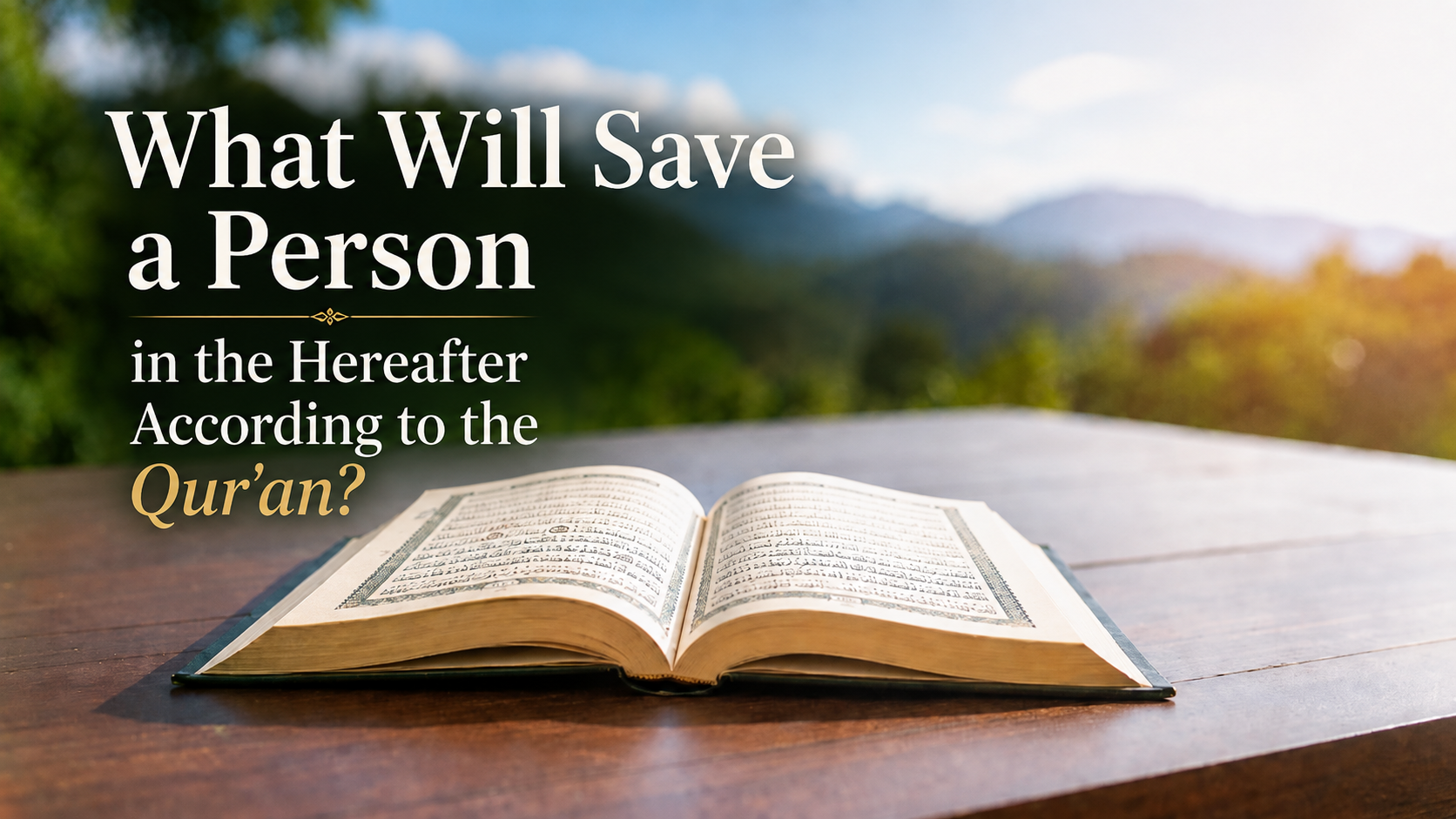 What Will Save a Person in the Hereafter According to the Qur'an?