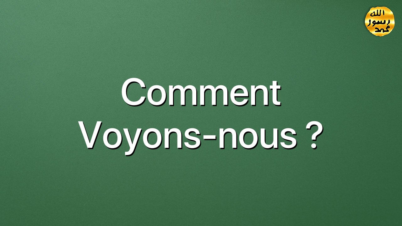 Comment voyons-nous ?