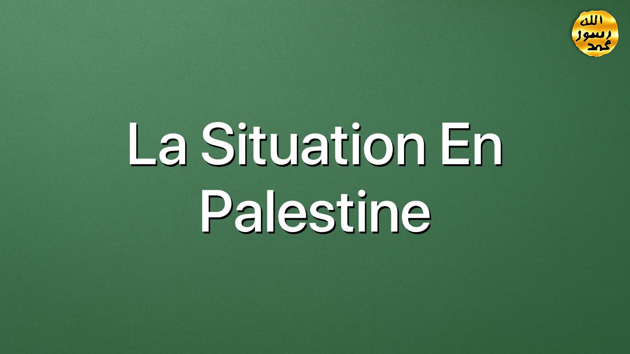 La situation en Palestine
