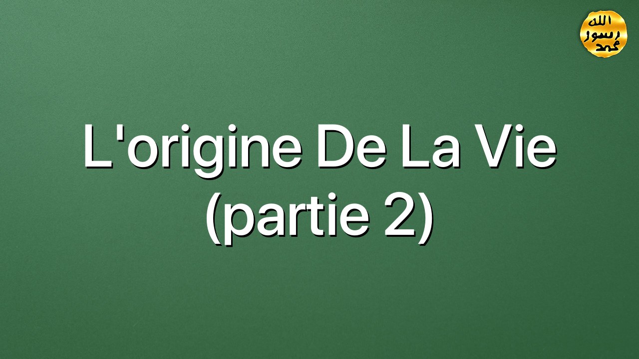 L'origine de la vie (partie 2)