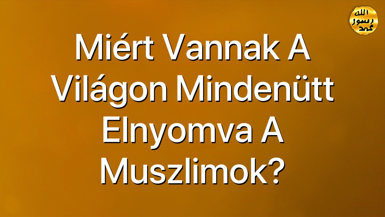Miért vannak a világon mindenütt elnyomva a muszlimok?