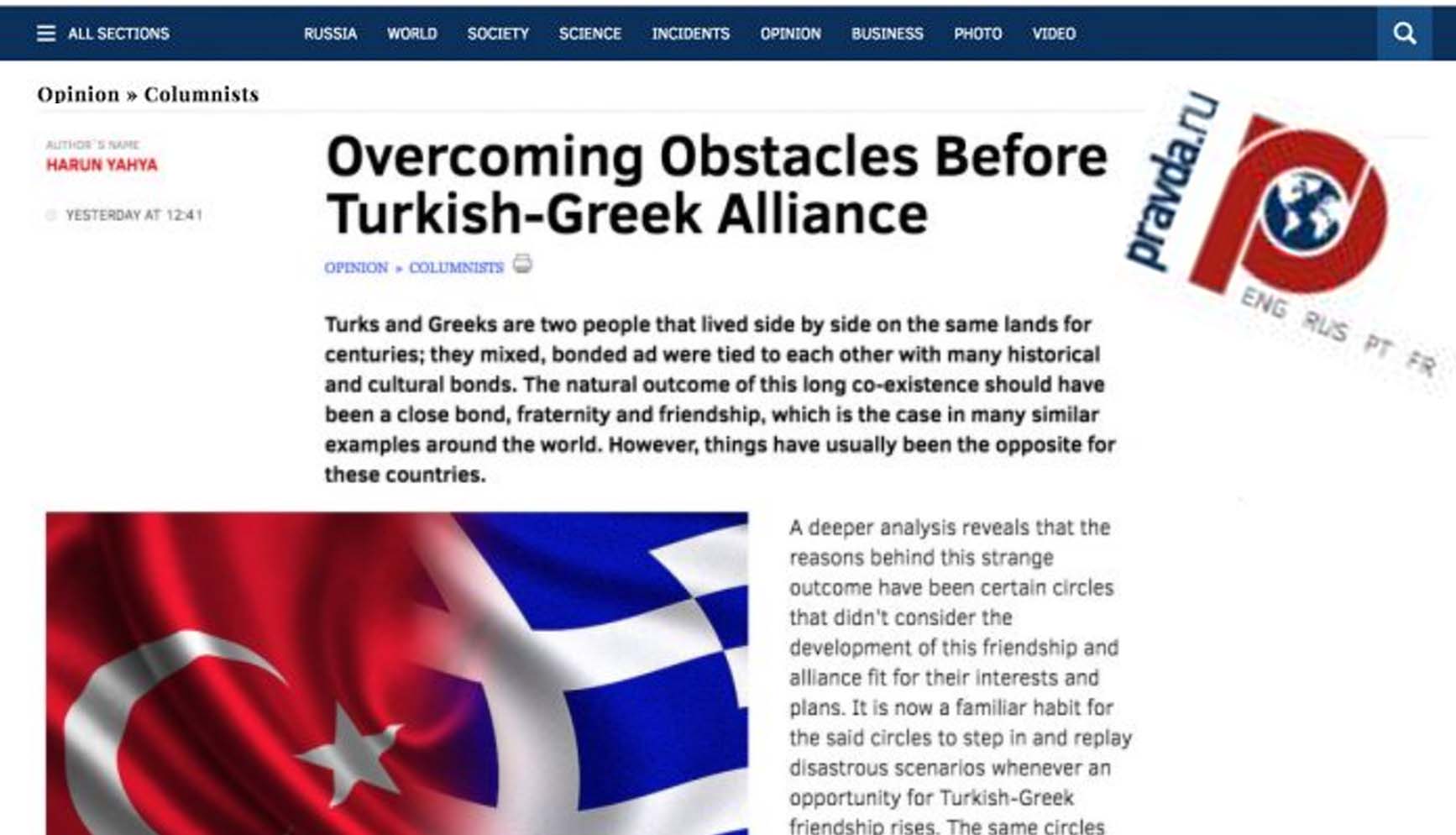 Overcoming Obstacles Before Turkish-Greek Alliance