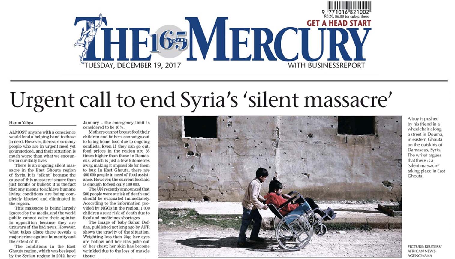 Urgent call to end Syria's 'silent massacre'