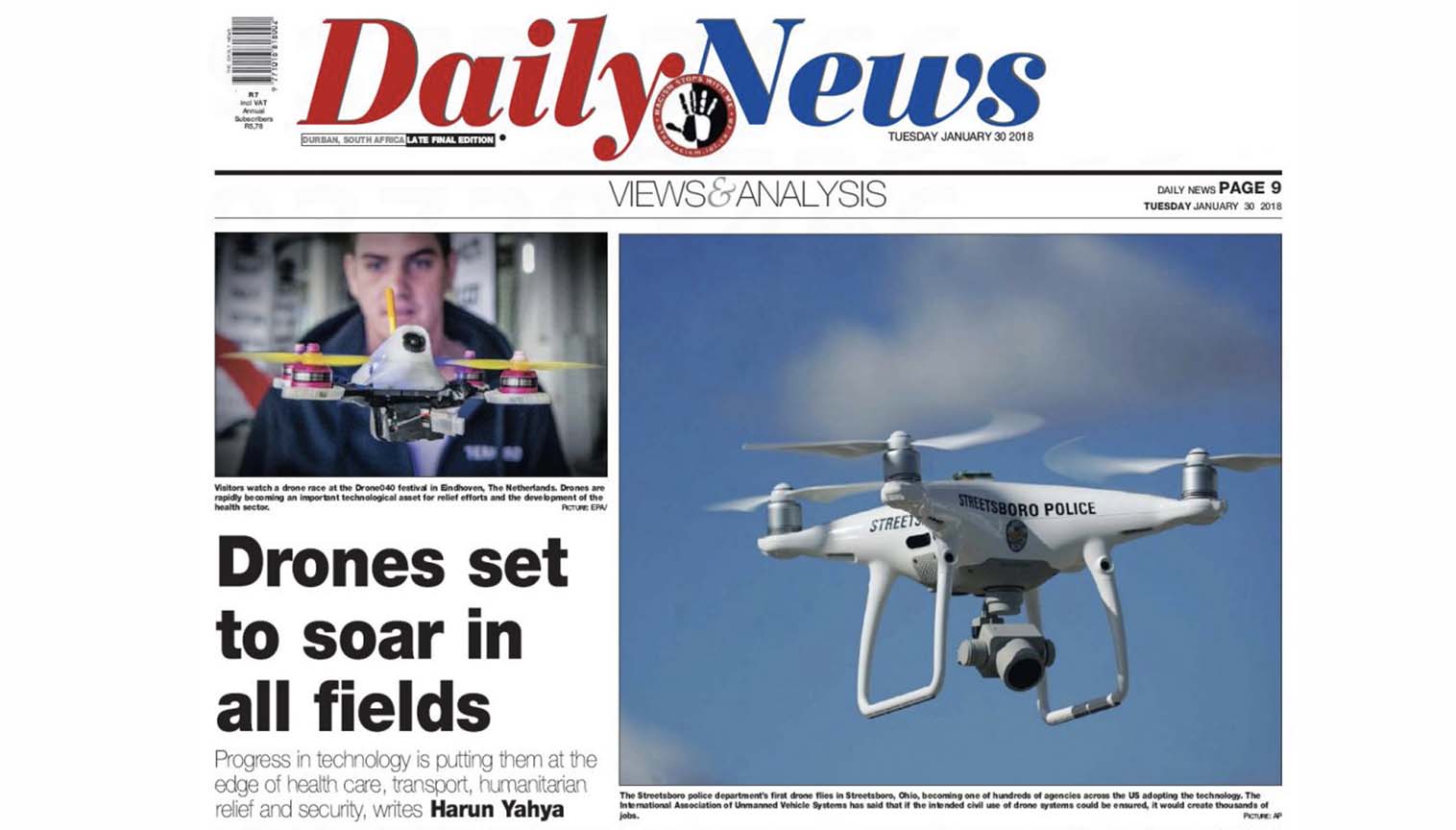 Drone’ların Barışçıl Amaçlarla Kullanıldığı Yeni bir Dünya