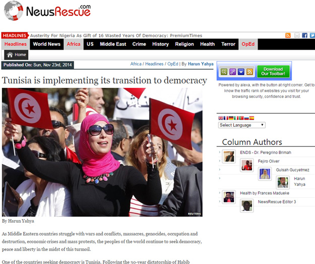Tunisia is implementing its transition to democracy