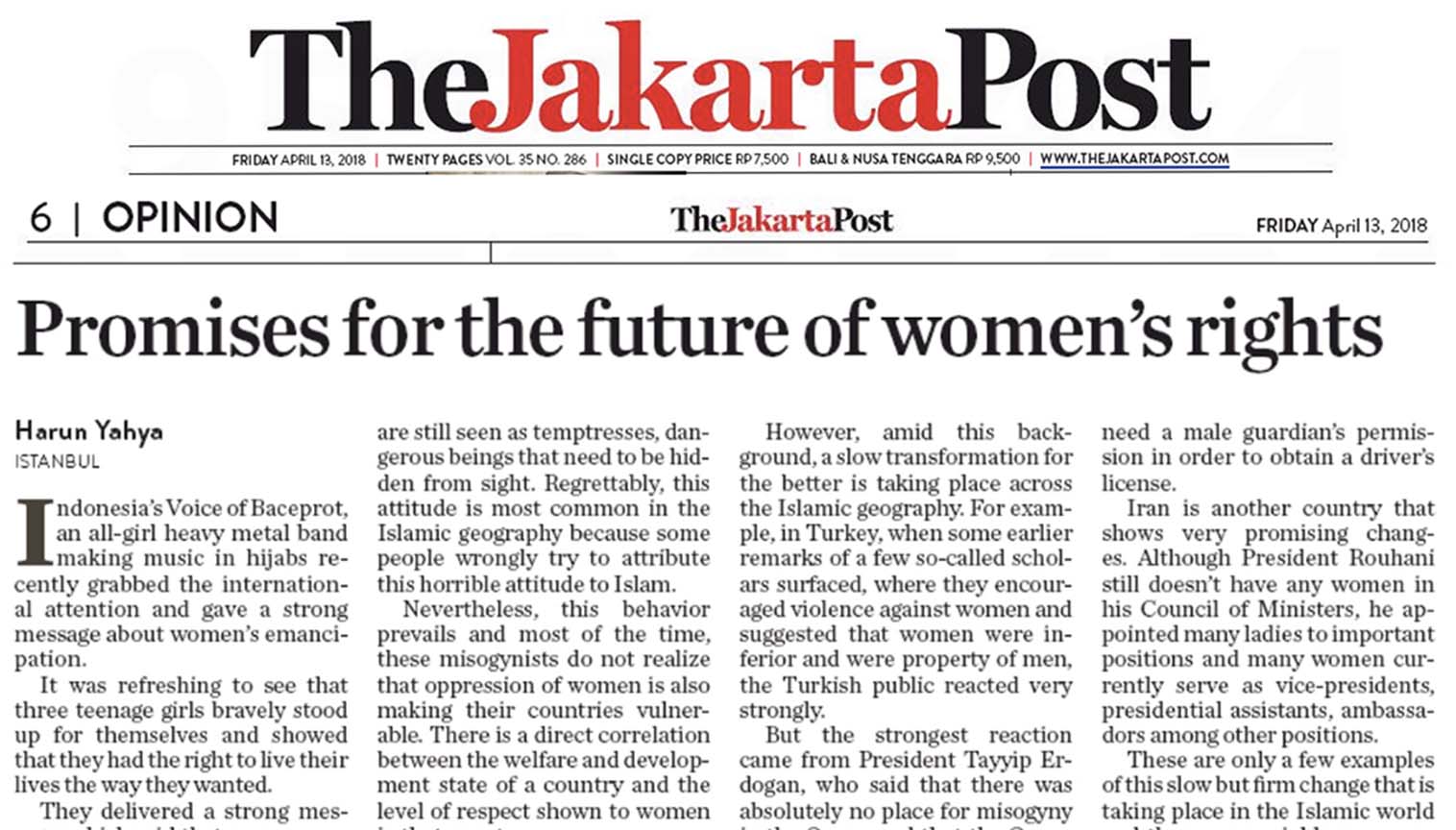 Promises for the future of women’s rights