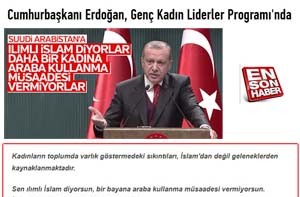 Sayın Erdoğan: “Kadınların Sıkıntıları Geleneklerden Kaynaklanmaktadır”