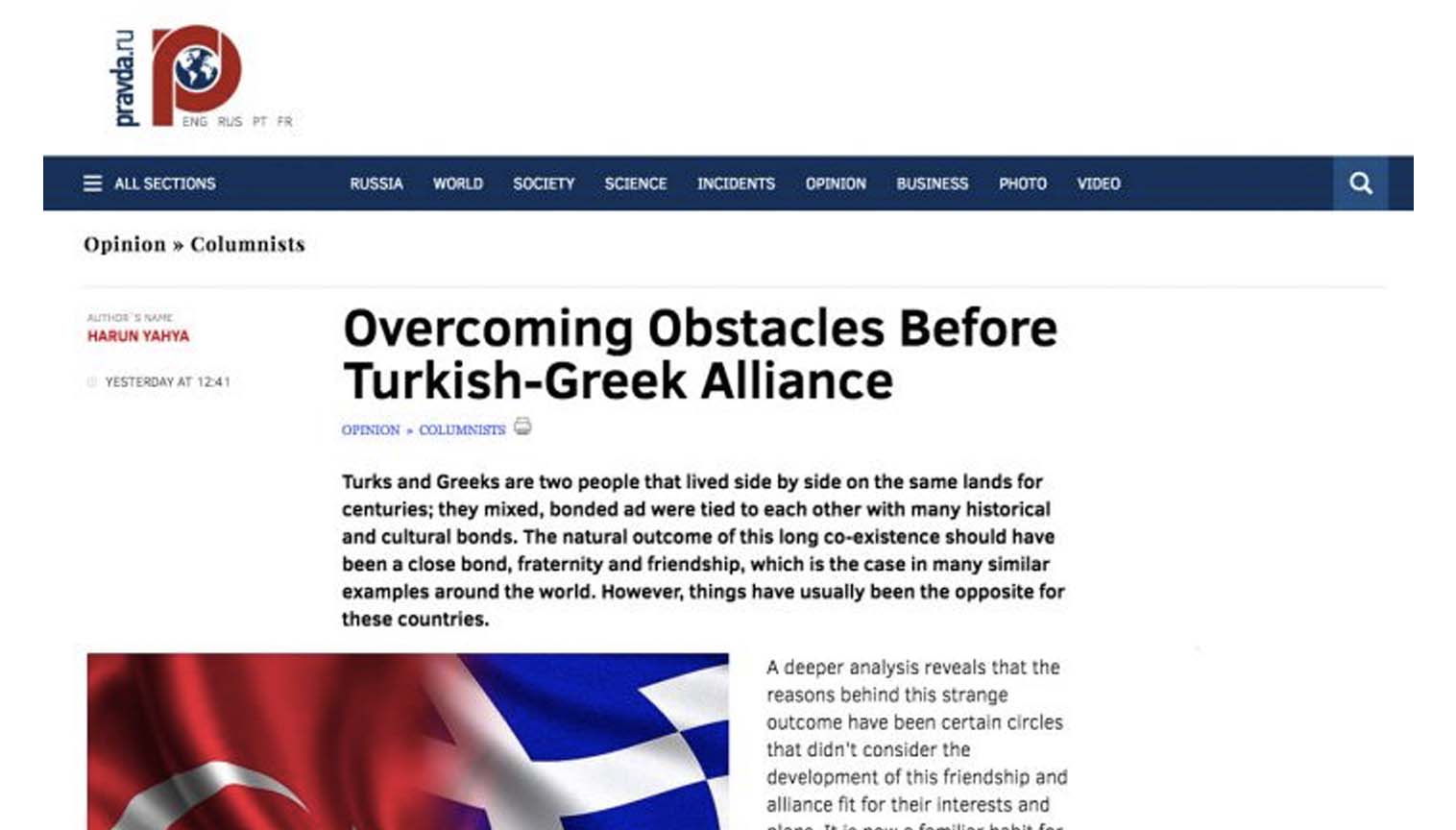 Türk-Yunan Dostluk Ve İttifakının Önündeki Engelleri Aşmak