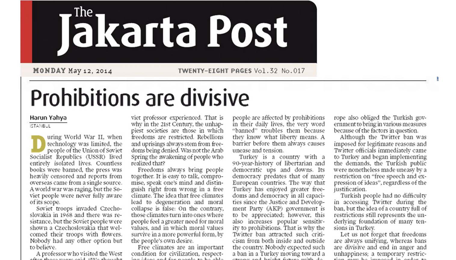 Prohibitions are divisive 