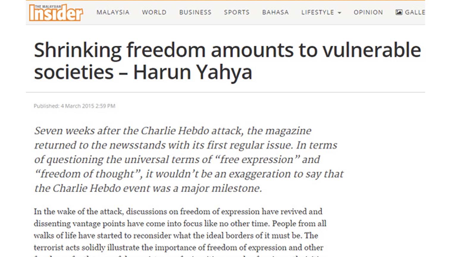 Shrinking freedom amounts to vulnerable societies