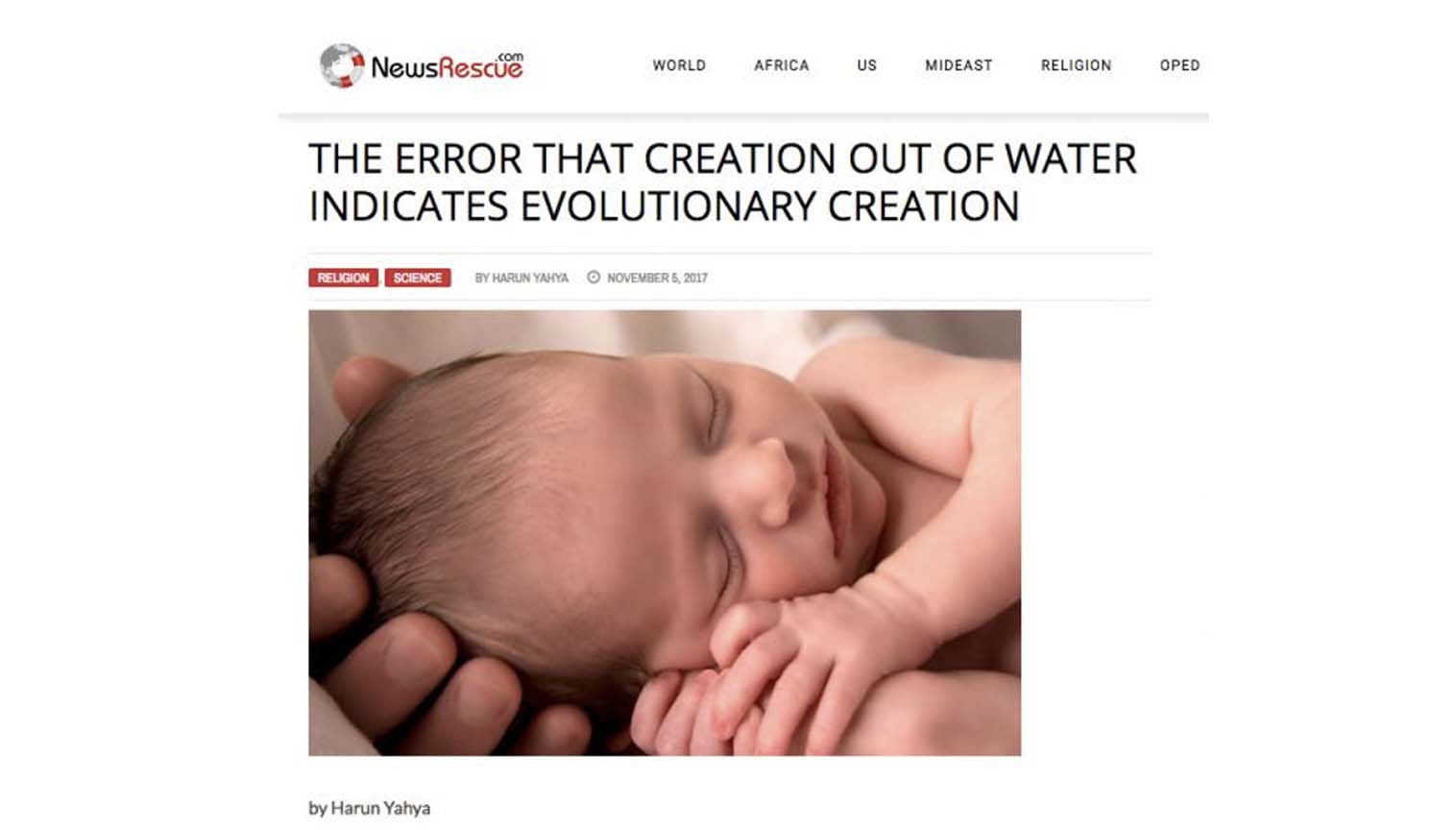 The Error That Creation Out Of Water Indicates Evolutionary Creation