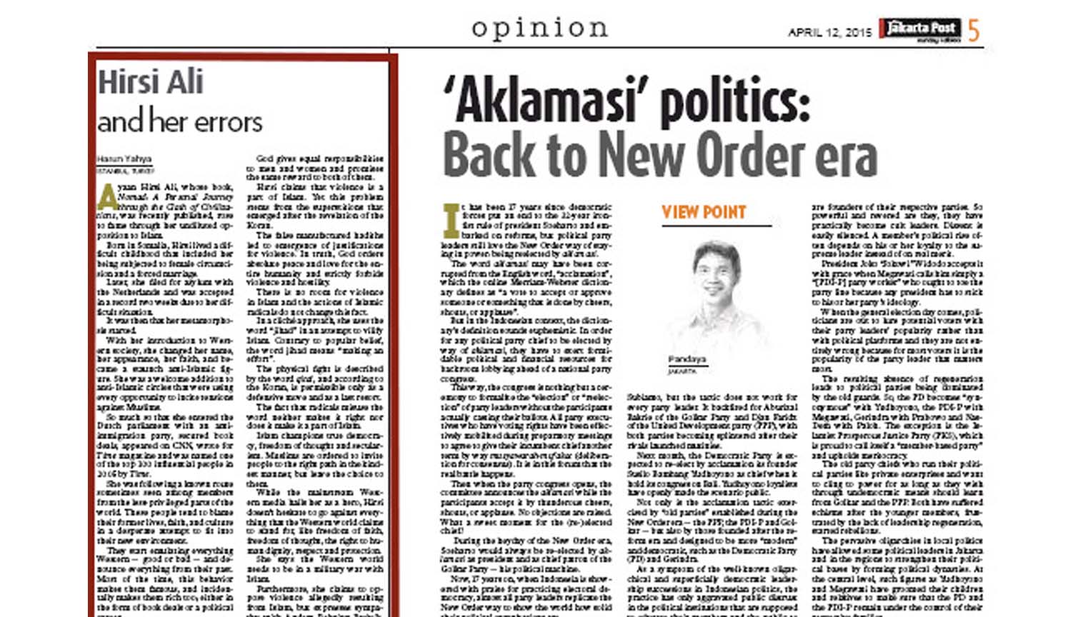 Hirsi Ali and her errors