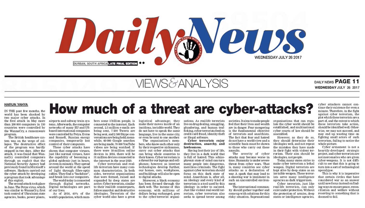 How much of a threat are cyber-attacks?
