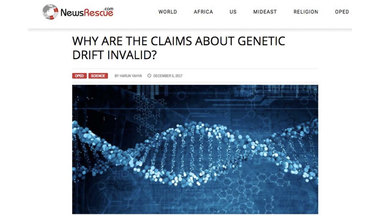 “Genetik dreyf” (Genetic drift) iddiası niyə əsaslı deyil?