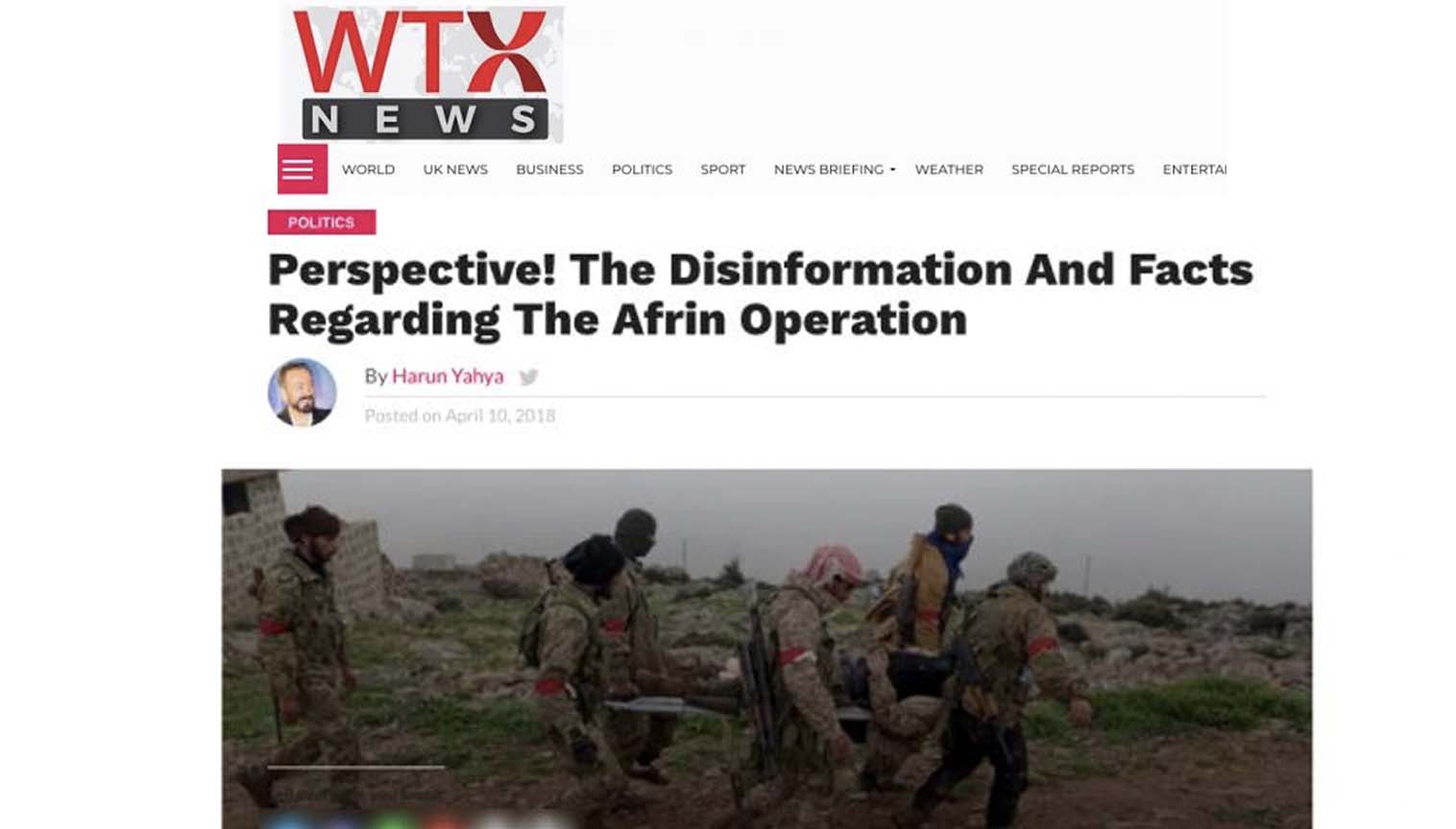 De Desinformatie en Feiten met betrekking tot de Afrin-Operatie