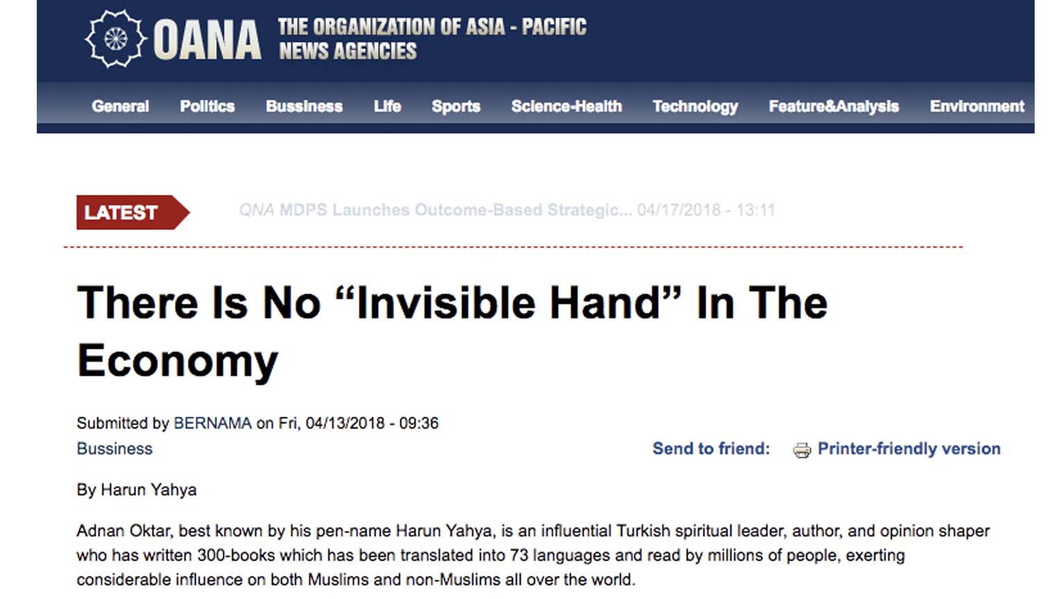 There is no “invisible hand” in the economy