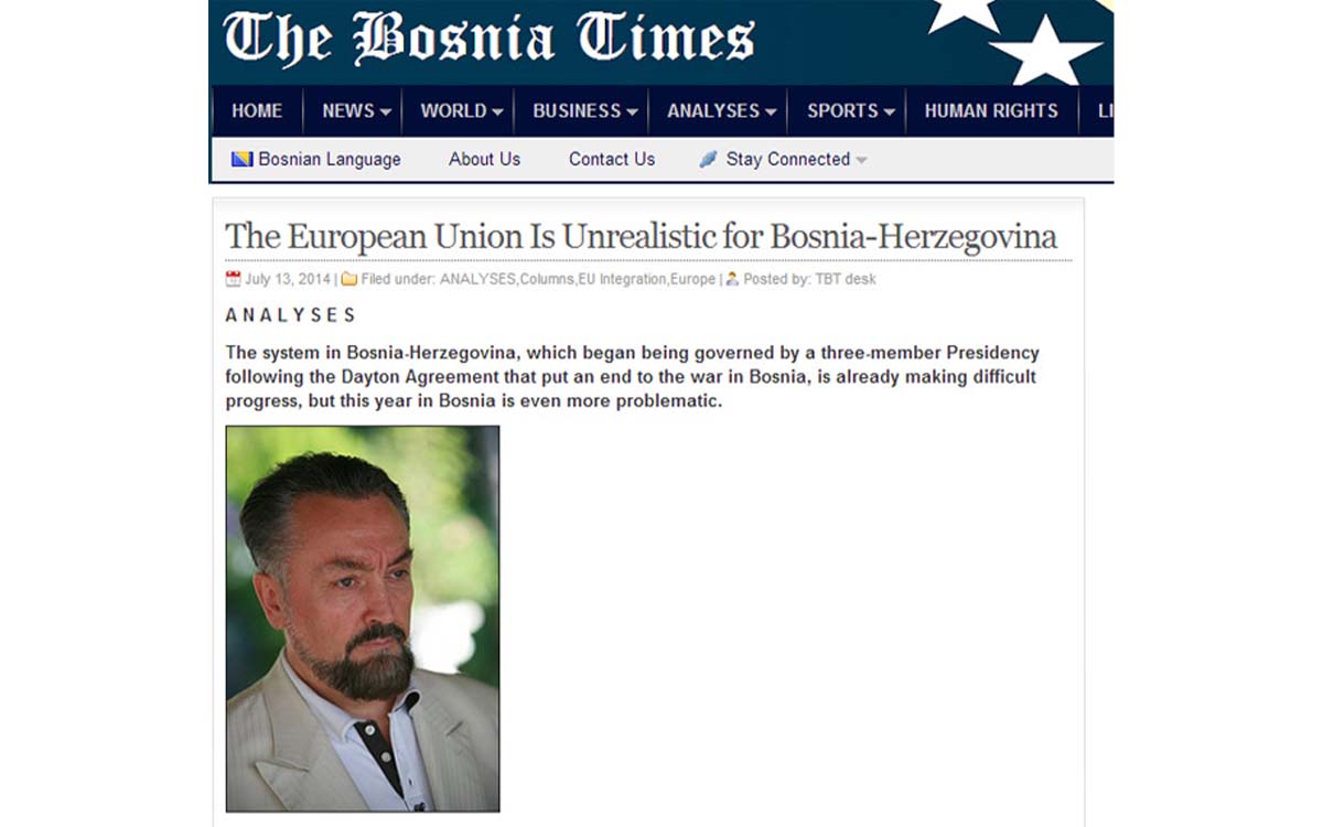 Europska unija je nerealna prema Bosni i Hercegovini