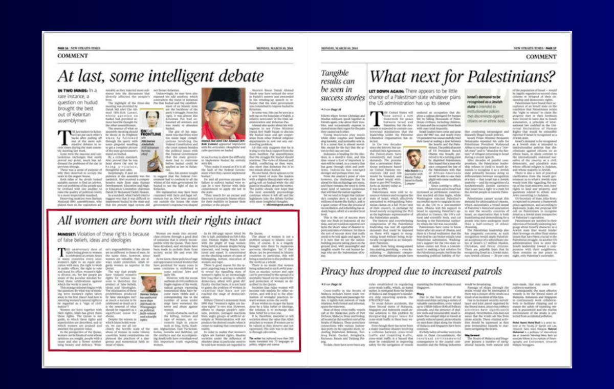 Qadın, hüquqları ilə birgə dünyaya gəlir