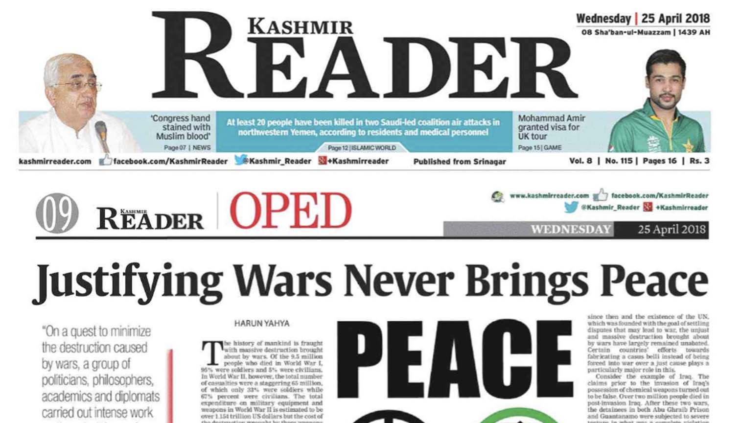 Justifying Wars Never Brings Peace