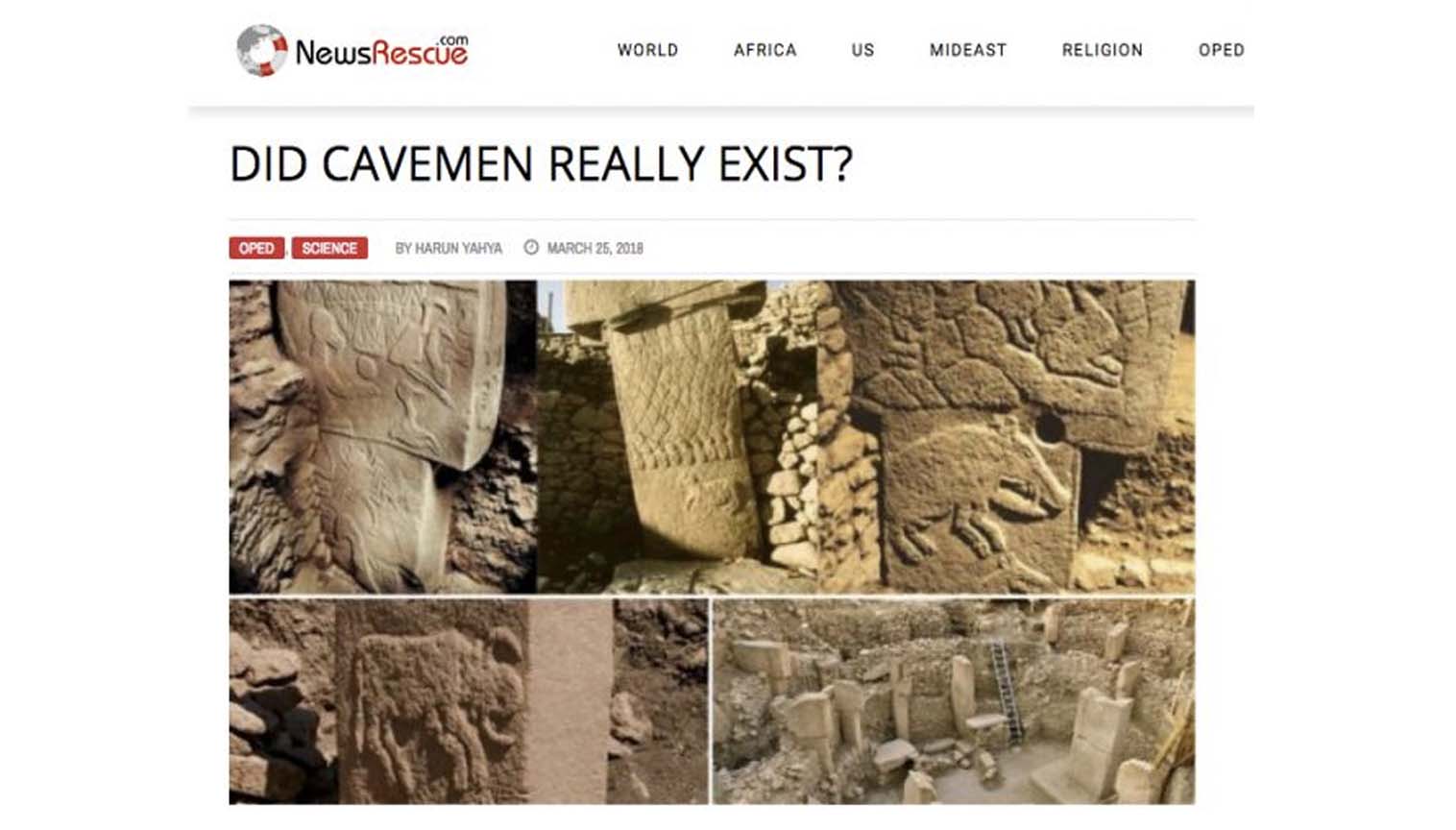 İlkel mağara adamı aldatmacası