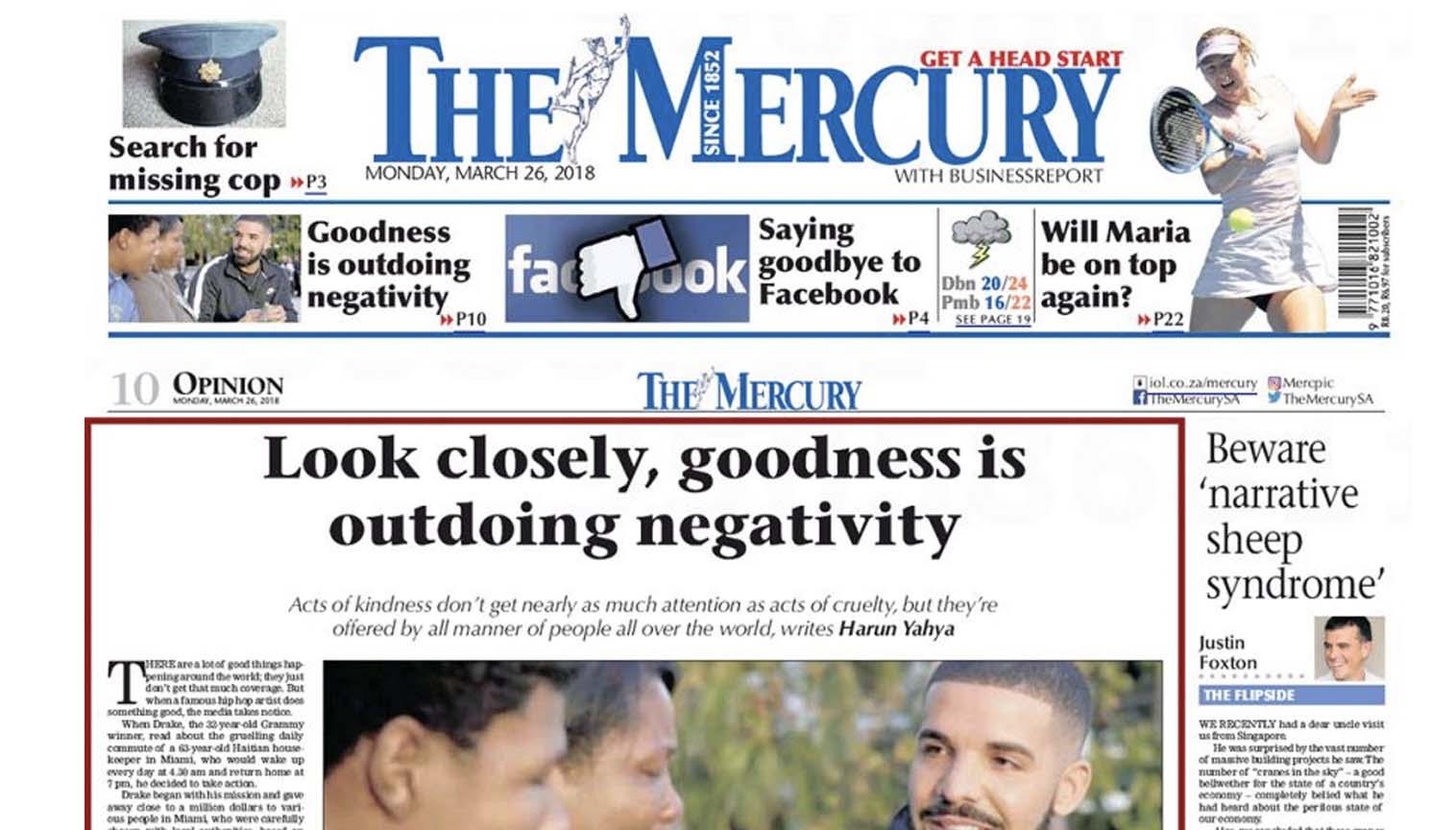 Look closely, goodness is outdoing negativity