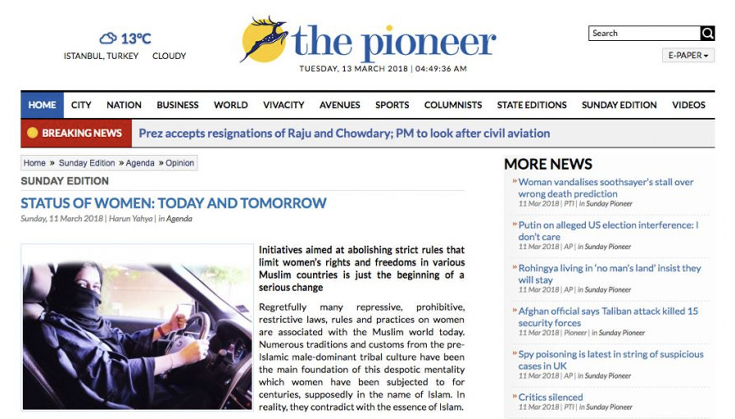 Status of women: Today and tomorrow