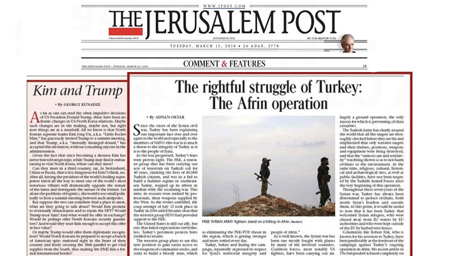 The rightful struggle of Turkey: The Afrin operation