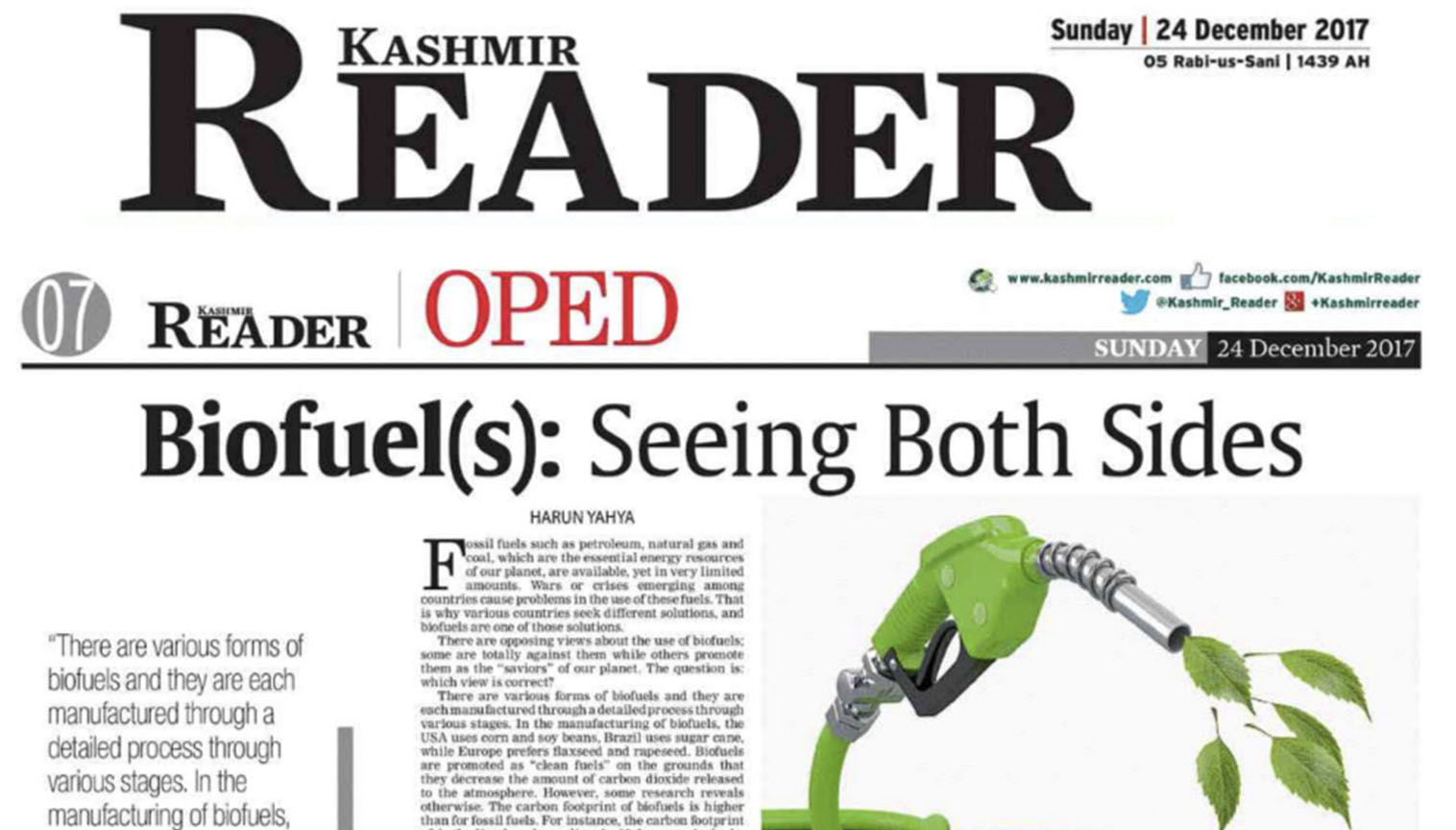 Biofuel(s): Seeing Both Sides