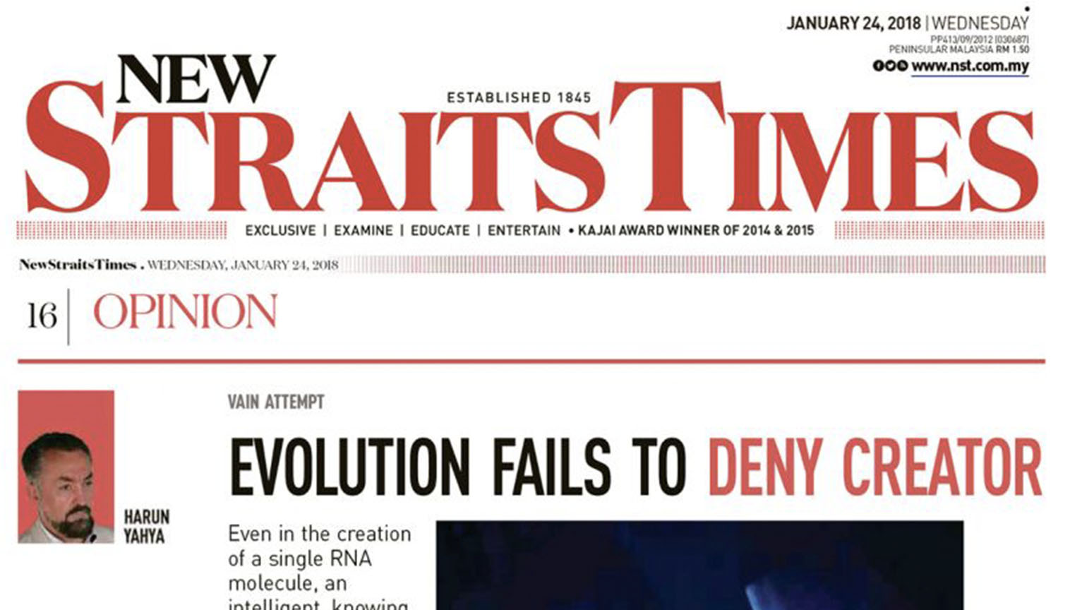 Evolution fails to deny Creator
