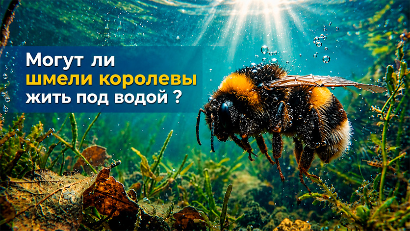 Могут ли шмели королевы жить под водой ?