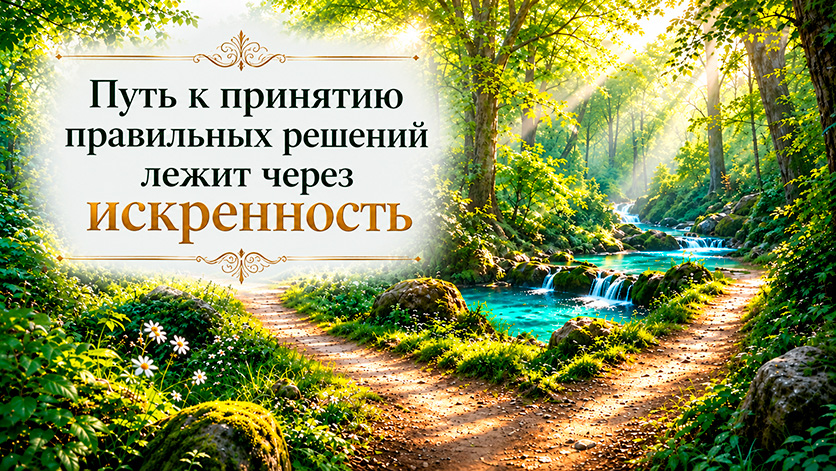Путь к принятию правильных решений лежит через искренность