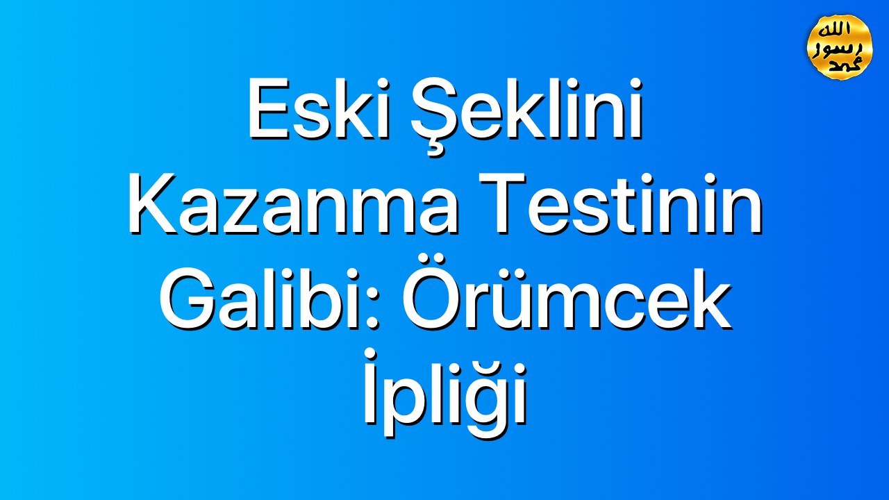 Eski Şeklini Kazanma Testinin Galibi: Örümcek İpliği