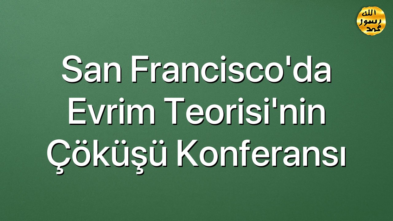 San Francisco'da Evrim Teorisi'nin Çöküşü Konferansı