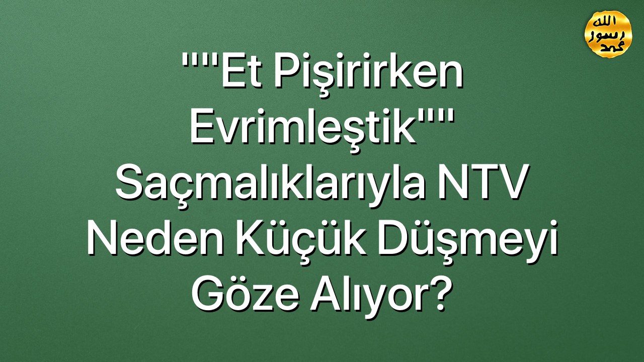 ""Et Pişirirken Evrimleştik"" saçmalıklarıyla NTV neden küçük düşmeyi göze alıyor?