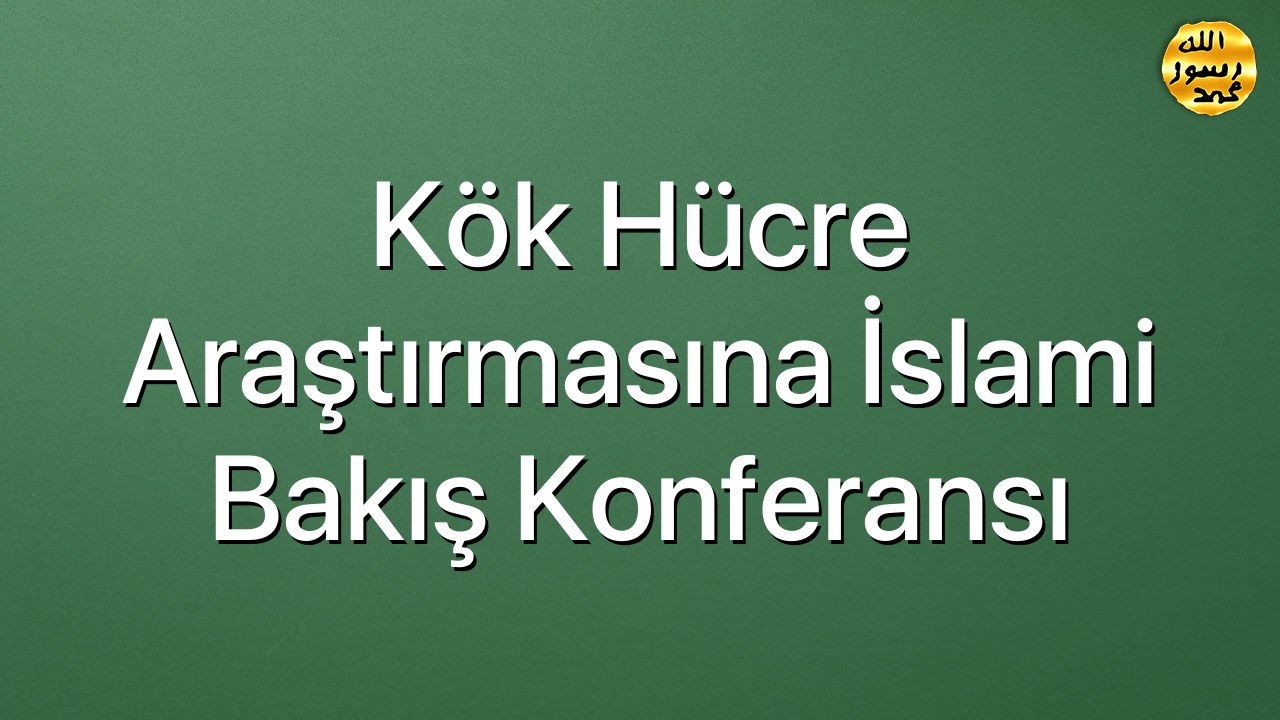 Kök Hücre Araştırmasına İslami Bakış Konferansı