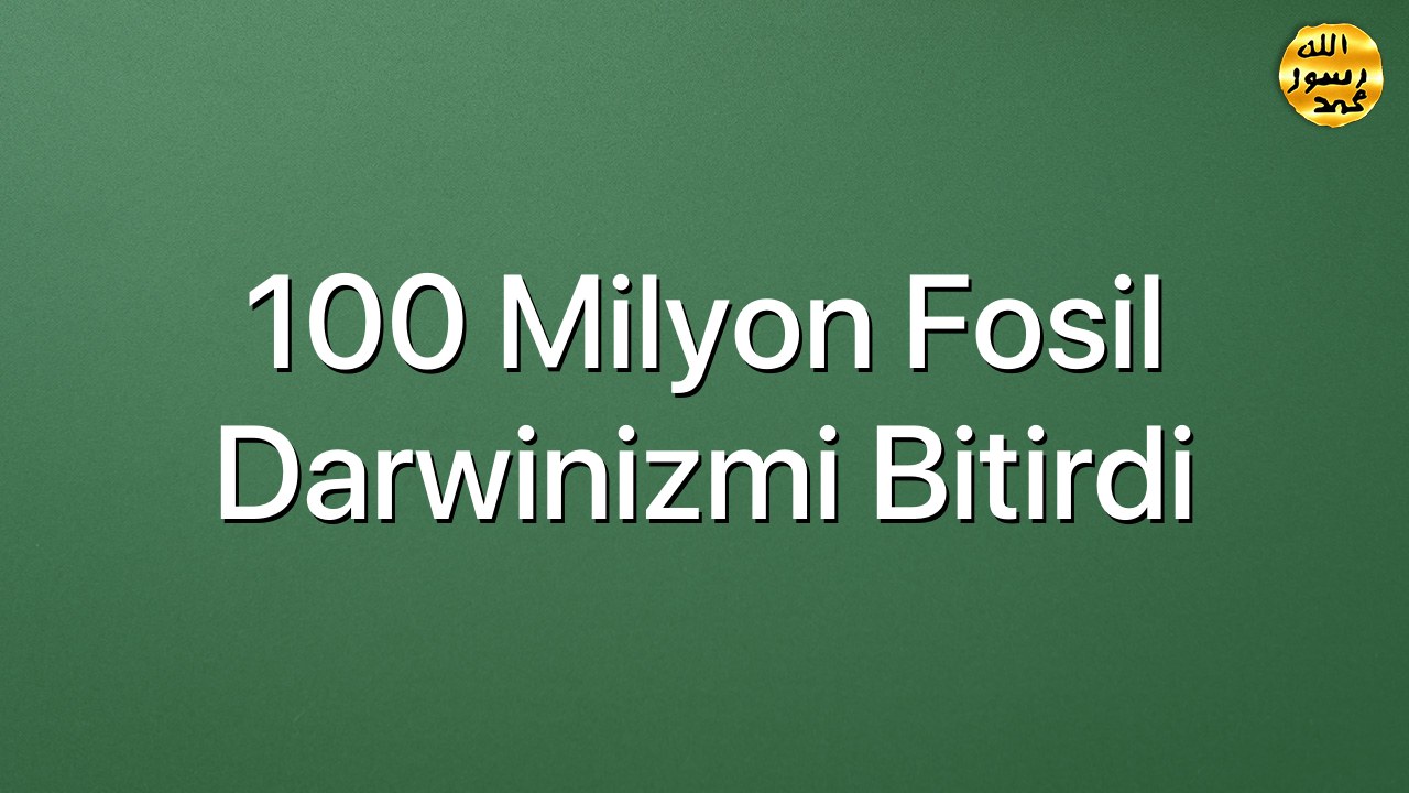 100 milyon fosil Darwinizmi bitirdi