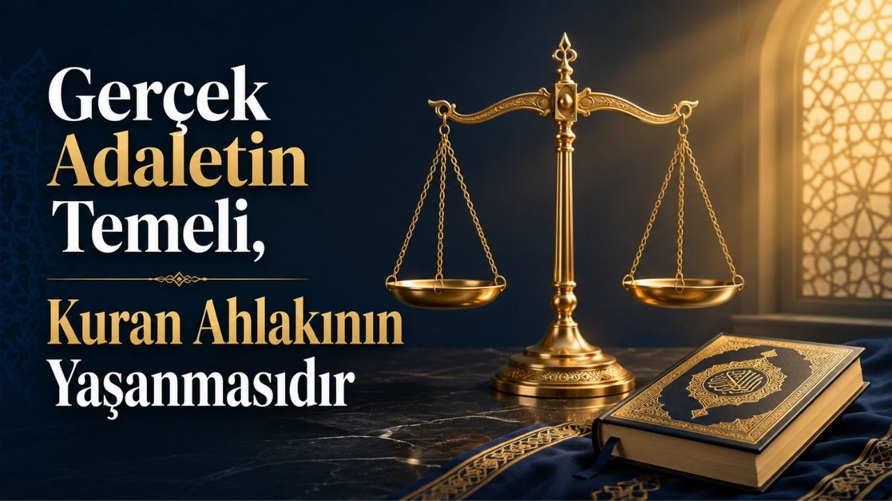 Gerçek Adaletin Temeli, Kuran Ahlakının Yaşanmasıdır
