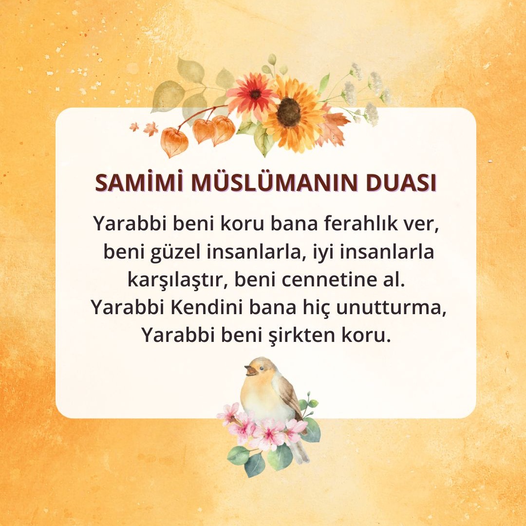 Samimi müslümanın duası