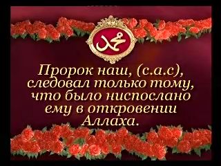 Пророк (с.а.с) следовал тому, что было ниспослано ему в откровении Аллаха