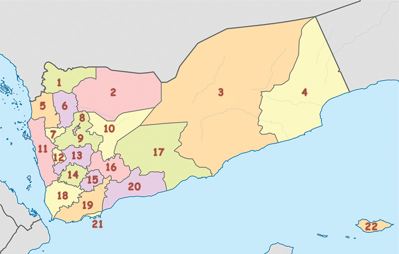 Yemen 22il Haritasi