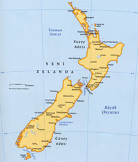 Yeni Zelanda haritası