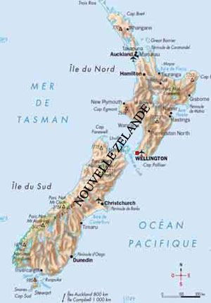 New Zealand map