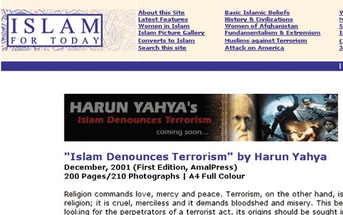 internet, harun yahya, islam for today