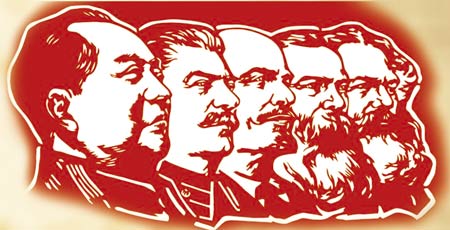Mao, Stalin, Marks, Engels
