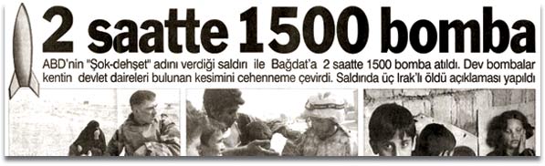 yeniçağ gazetesi, 2 saatte 1500 bomba