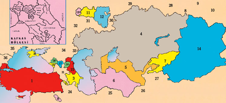 Türk Miletleri, harita